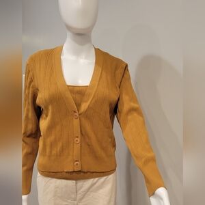 J.Crew V Neck Cardigan and Tank Set  Knit Cardigan Sweater Sz S